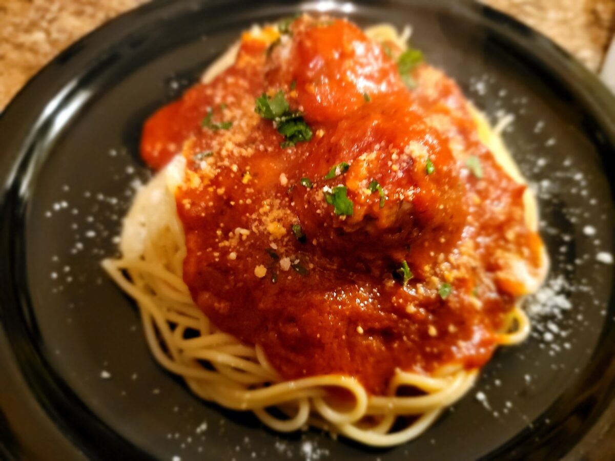 spaghetti and meatballs